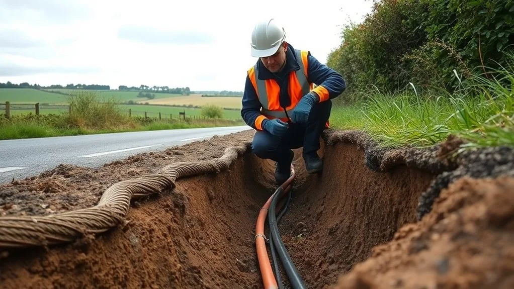 Underground Cable Installation in Aylesford | Buried Power & Data Lines